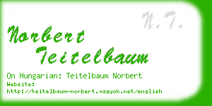 norbert teitelbaum business card